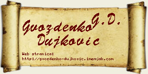 Gvozdenko Dujković vizit kartica